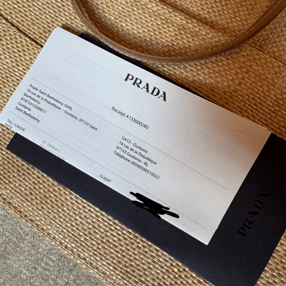 New! Prada Raffia Beach Tote - St. Barths exclusive. Never used! - Picture 6 of 13